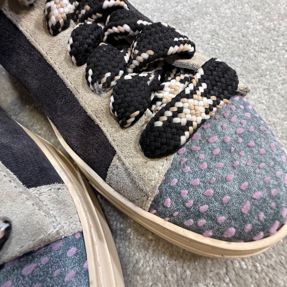 P448 Jack Blackden Low Top Sneakers Grey Suede Iridescent EU 38 Made in Italy - Picture 5 of 15